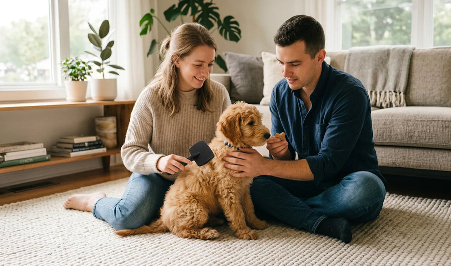 How to Get a Doodle Puppy Used to Being Brushed
