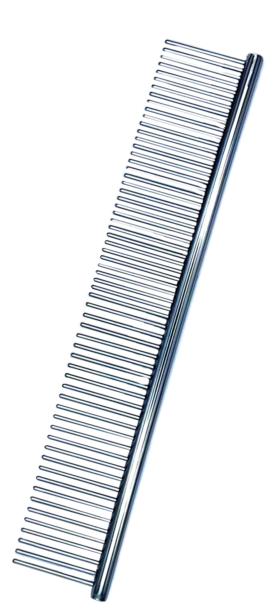 Metal comb on a white background