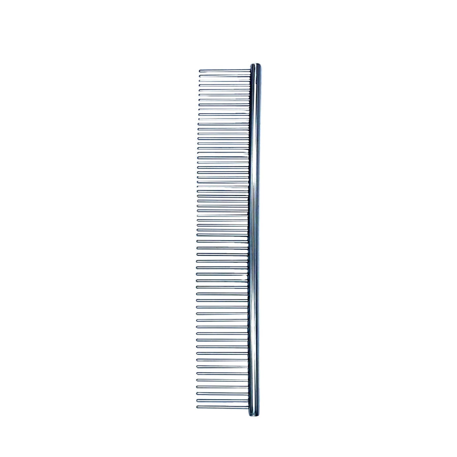 Metal comb on a white background