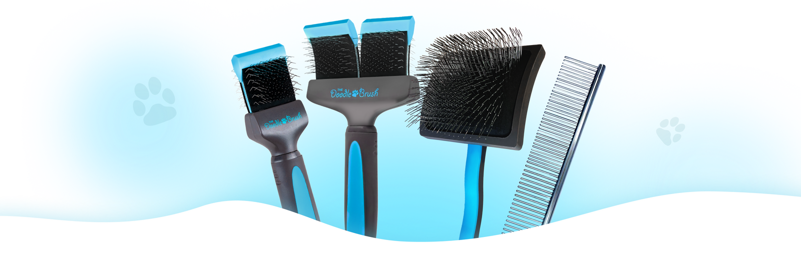 The Doodle Brush - Cepillo Slicker De Púas Extralargas Para Perros Doodle, Cockapoo, Goldendoodle Y Caniches – Desenreda Sin Tirones, Ideal Para Pelo Rizado O Largo